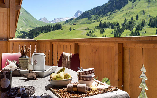 View from balcony, Village de Lessy, Le Grand Bornand