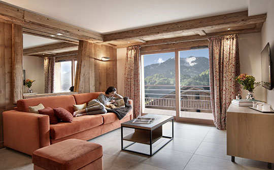 Interior view Alexane Apartments, Samoens, French Alps