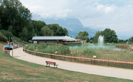 Eco-lake at Combloux, French Alps